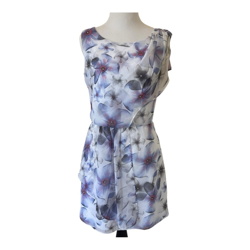 LC Lauren Conrad Lavender Blue Ruffle Mini Dress Size 6 🔥